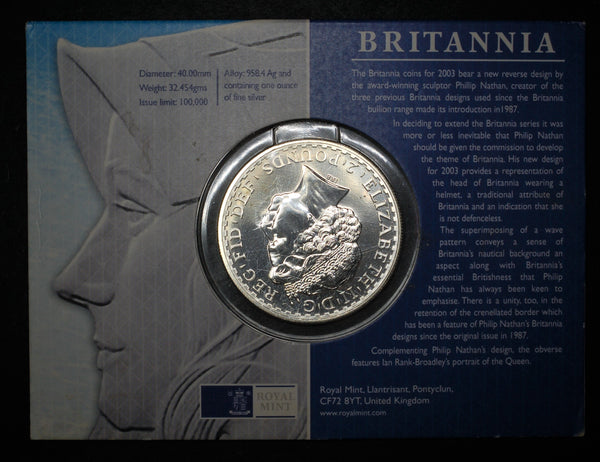 Elizabeth II. Royal Mint. Britannia. 2003.