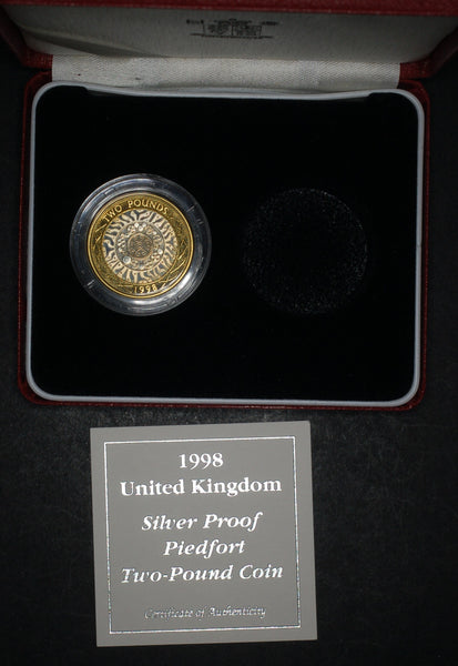 Royal Mint. 2 pounds silver piedfort proof. 1998.