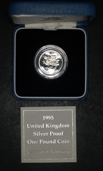 Royal Mint. Silver proof one pound coin. 1995