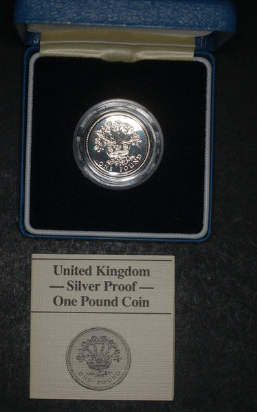Royal Mint. Silver proof one pound coin. 1986