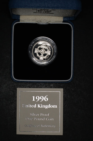 Royal Mint. Silver proof one pound coin. 1996