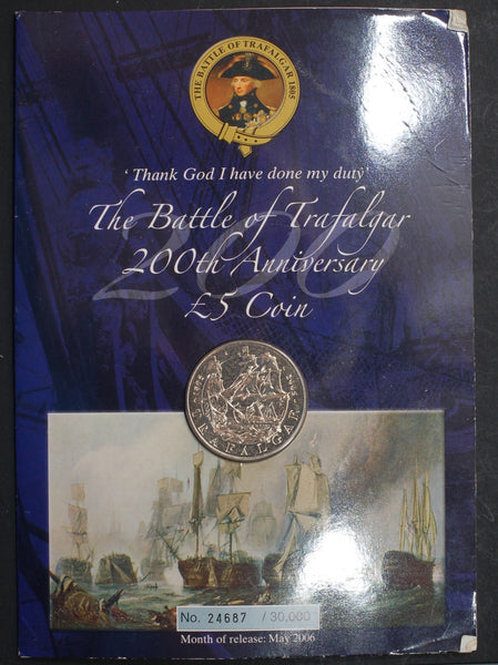 Elizabeth II. 5 Pounds. 2005 'Trafalgar'