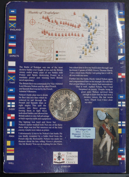 Elizabeth II. 5 Pounds. 2005 'Trafalgar'