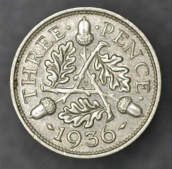 George V. Threepence. 1936