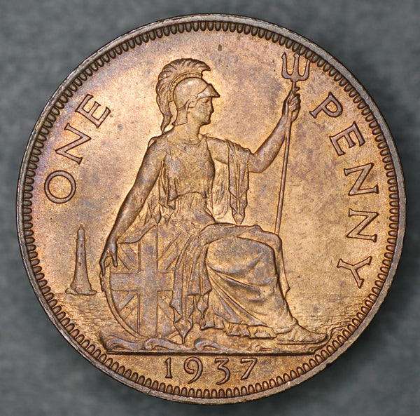 George VI. Penny. 1937