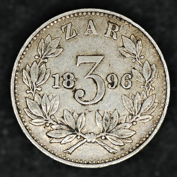 South Africa. Three pence. 1896