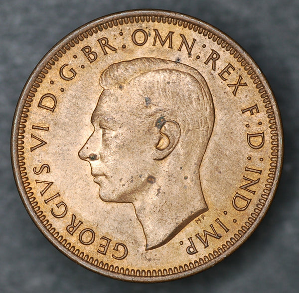 George VI. Halfpenny. 1948