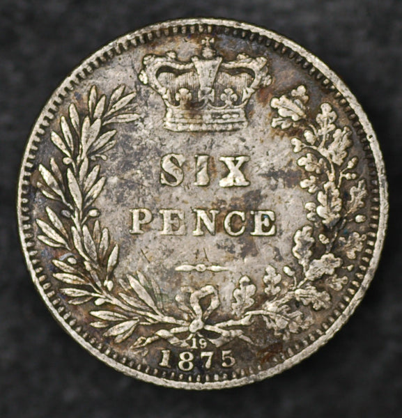 Victoria. Sixpence. 1875