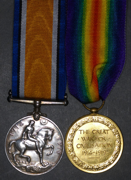 WW1. Pair. Morrell. R.A. Casualty