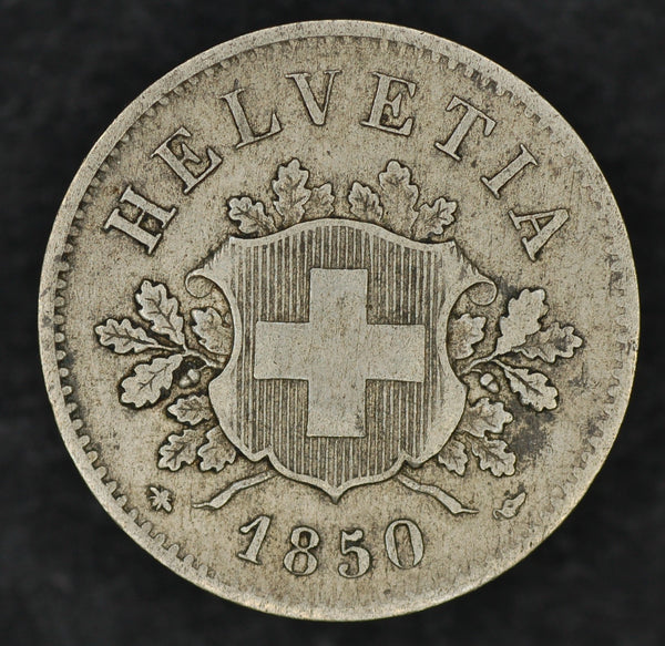 Switzerland. 10 Rappen. 1850