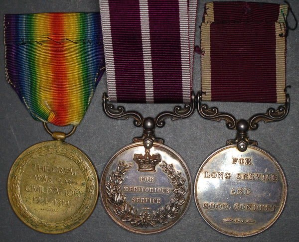 WW1 MSM/LS&GC group of 3. Atwell. R.A.