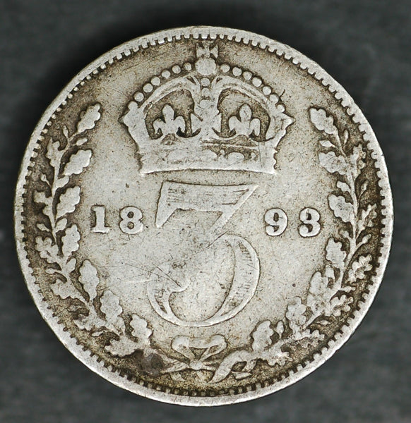 Victoria. Threepence. 1893