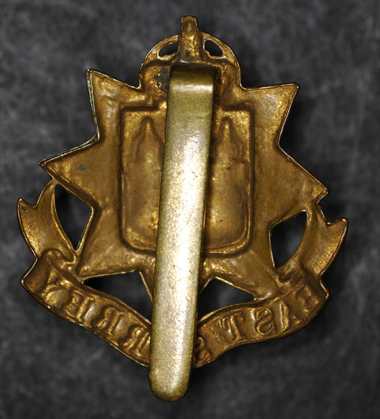 Cap badge. WW1. East Surrey regiment. Bi metal
