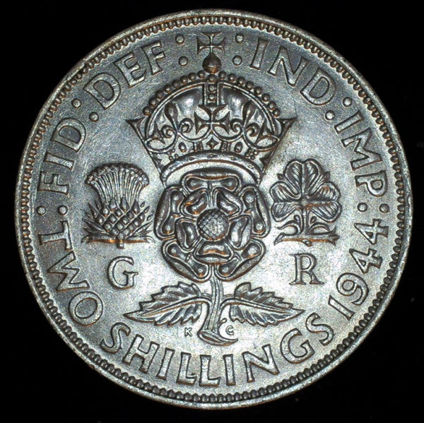 George VI. Florin. 1944. A selection