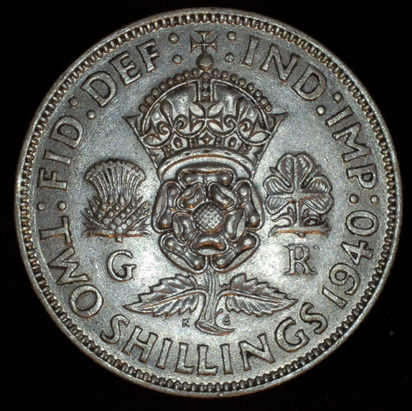 George VI. Florin. 1940. A selection.
