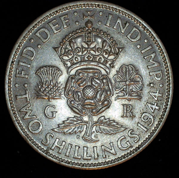 George VI. Florin. 1944. A selection