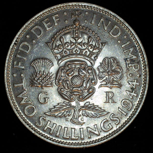 George VI. Florin. 1944. A selection