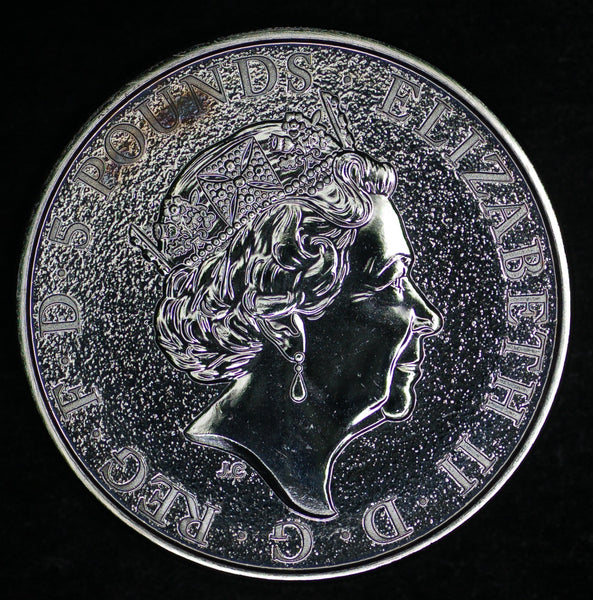 Elizabeth II. The queens beasts, set of 10, 2 ounce silver coins