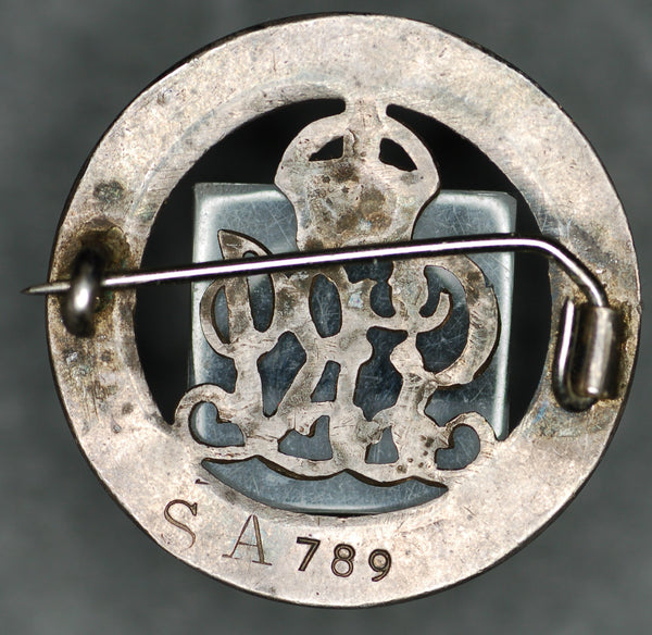 WW1. Silver War Badge. Manchester Regiment. Gallipoli and Somme.