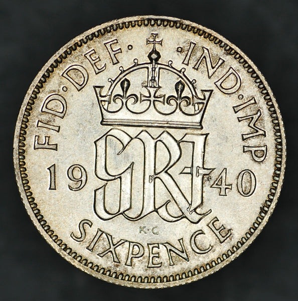 George VI. Sixpence. 1940