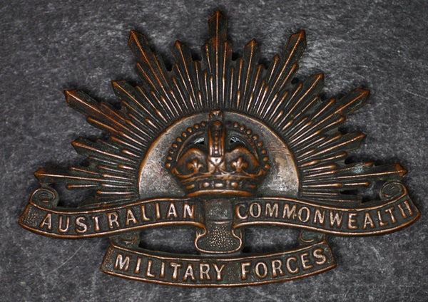 Cap badge. WW1 Australian Army