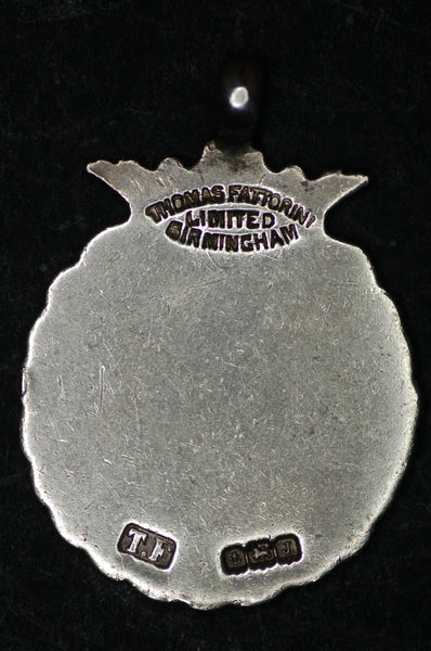 Silver watch chain fob/medal. Brighton schools