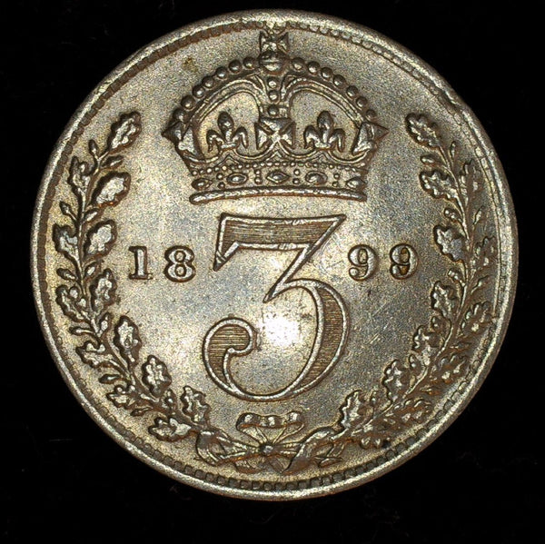 Victoria. Threepence. 1899. A selection