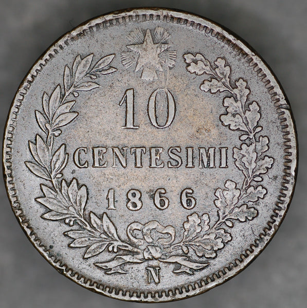 Italy. 10 Centisimi. 1866