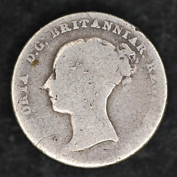 Victoria. Fourpence. 1849 9/8