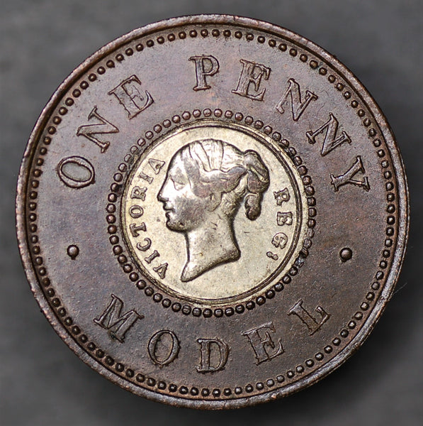 Victoria. Model one penny. Undated.