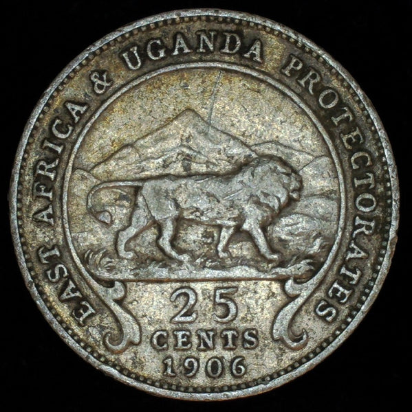 East Africa & Uganda. 25 Cents. 1906