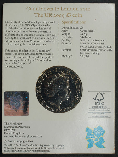 Royal Mint. 5 pounds. 2009