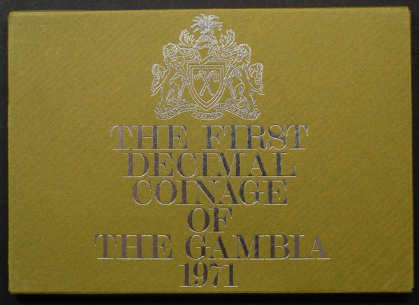 Gambia. Proof set.  First decimal coinage. Royal Mint 1971.