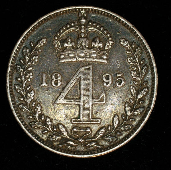 Victoria. Maundy fourpence. 1895