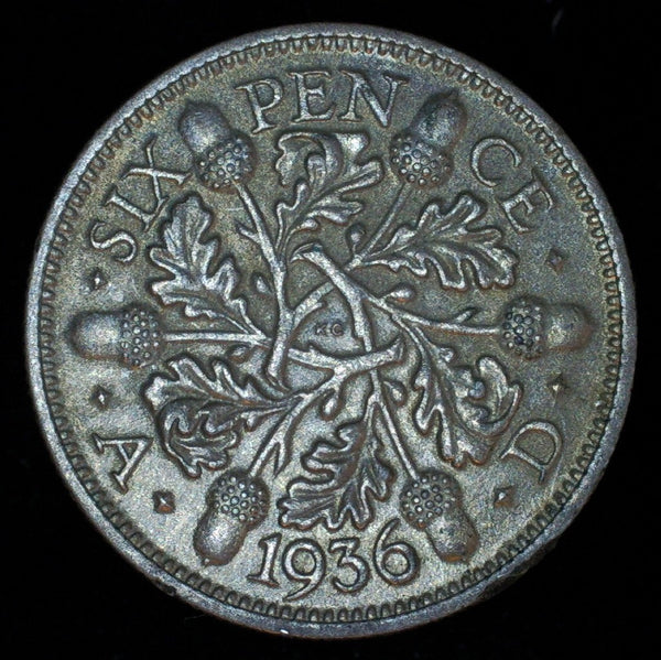 George V. Sixpence. 1936