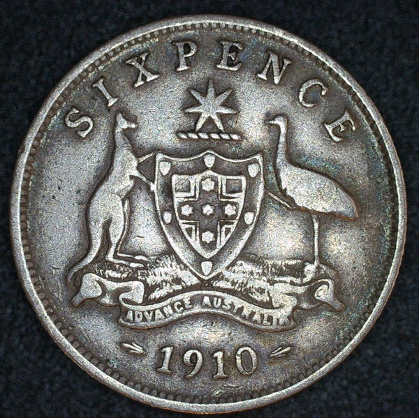 Australia. Sixpence. 1910
