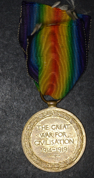WW1. Victory medal. Warren. 18th London Regt.