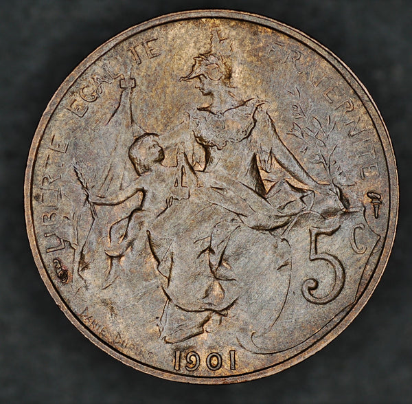 France. 5 Centimes. 1901