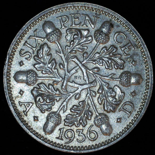 George V. Sixpence. 1936