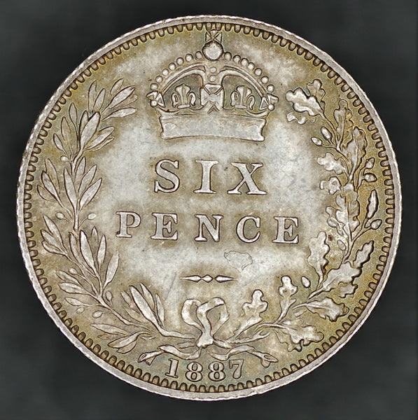 Victoria. Sixpence. 1887. Wreath reverse. A selection.