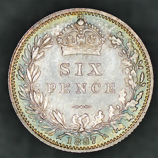 Victoria. Sixpence. 1887. Wreath reverse. A selection.
