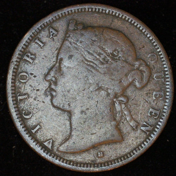 Straits settlements. Half cent. 1872 H.