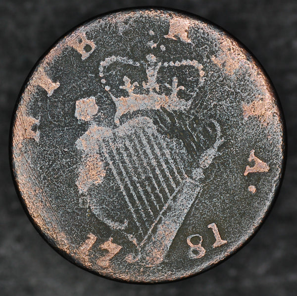 Ireland. Halfpenny. 1781