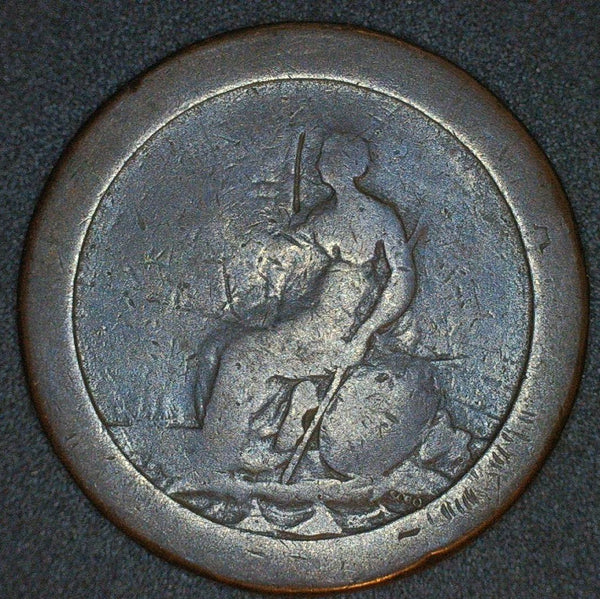 Anti Papal engraved penny. Early 19th c. Political satire.