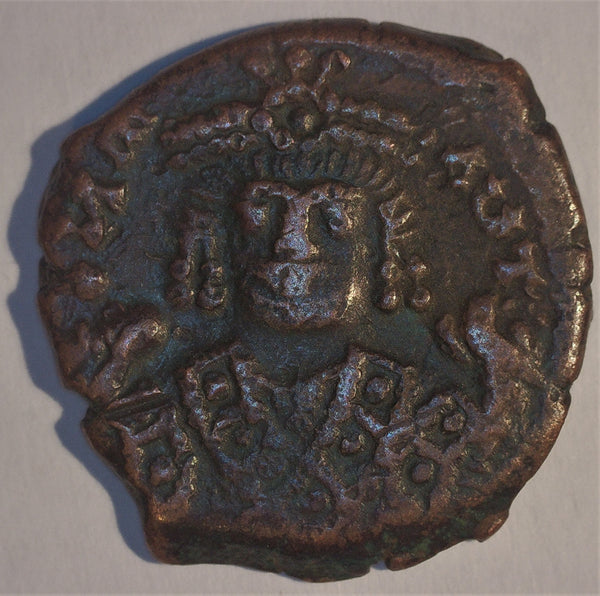Byzantine. Half follis. Maurice Tiberius. AD582-602