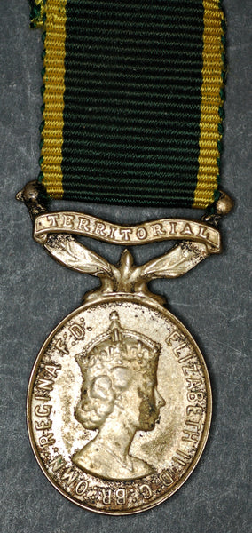 Miniature. Territorial Efficiency medal. QEII