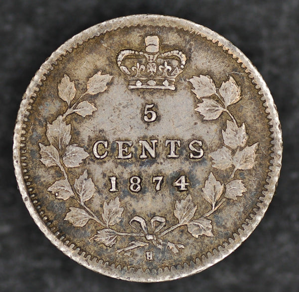 Canada. 5 cents. 1874H