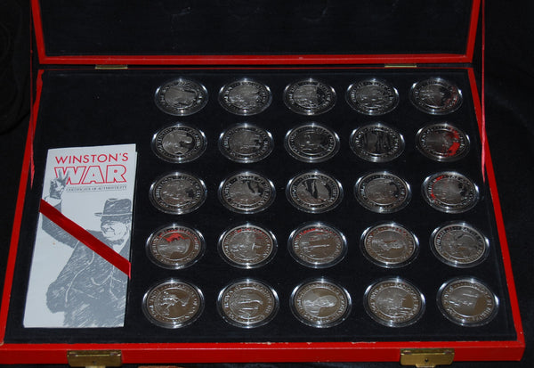 Winstons War 25 silver medal set issued by Spinks.