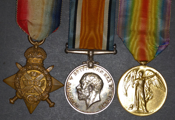 WW1. 1914 star trio. Palmer. R.E.