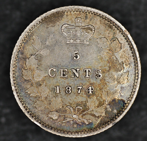 Canada. 5 cents. 1874H